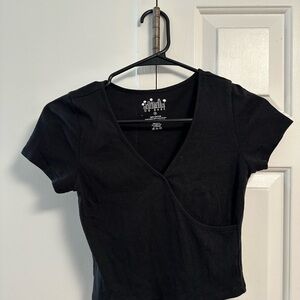 Black Women's Wrap Top